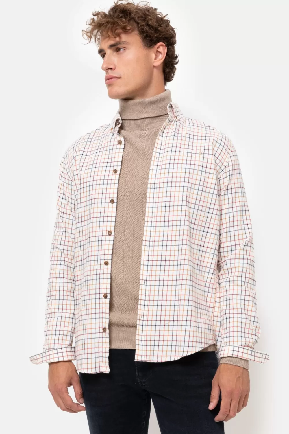 Regular Fit Overhemd Met Multicolor Ruiten-Terre Bleue Best Sale